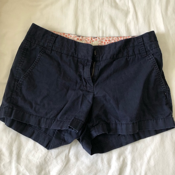 Jcrew navy chino shorts size 0 - Picture 1 of 4
